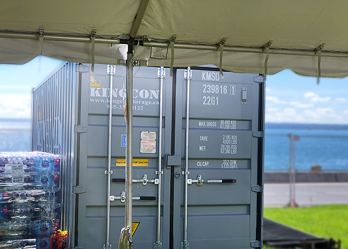 a kingcon storage unit being utilized at ribfest burlington.